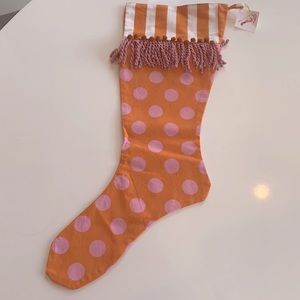 Sally Russell Orange and Pink Stocking NEW